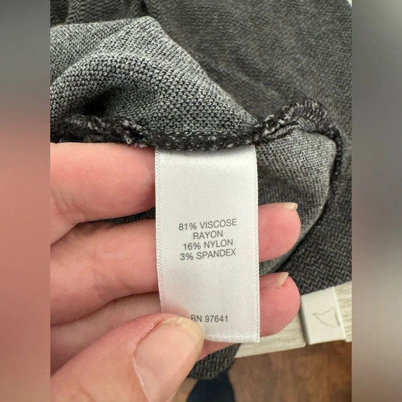 J.Jill Ponte Knit Chevron Shift Mini Dress Tunic Top Comfy Soft Size Large - Picture 8 of 9